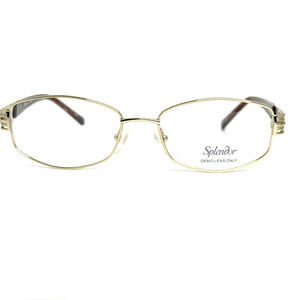 Splendor SP‎ 0008 Brown Rectangular Full Rim Eyeglass Frames 53-17-140 H18742